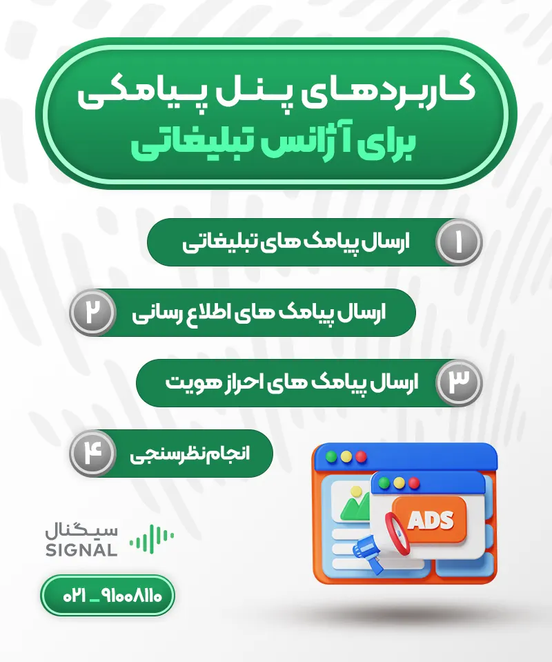 کاربردهای پنل پیامکی برای آژانس تبلیغاتی