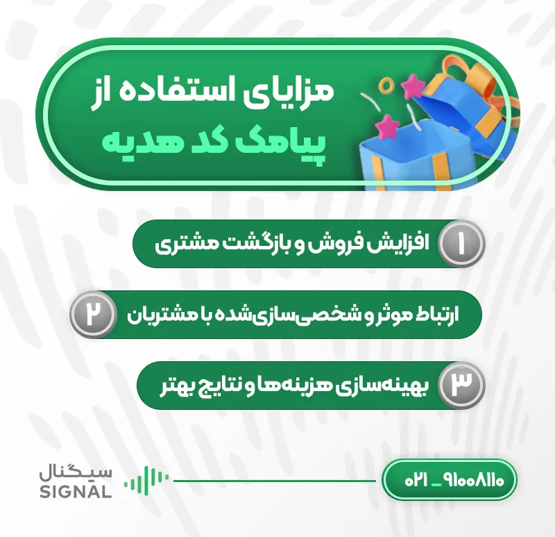 مزایای استفاده از پیامک کد هدیه