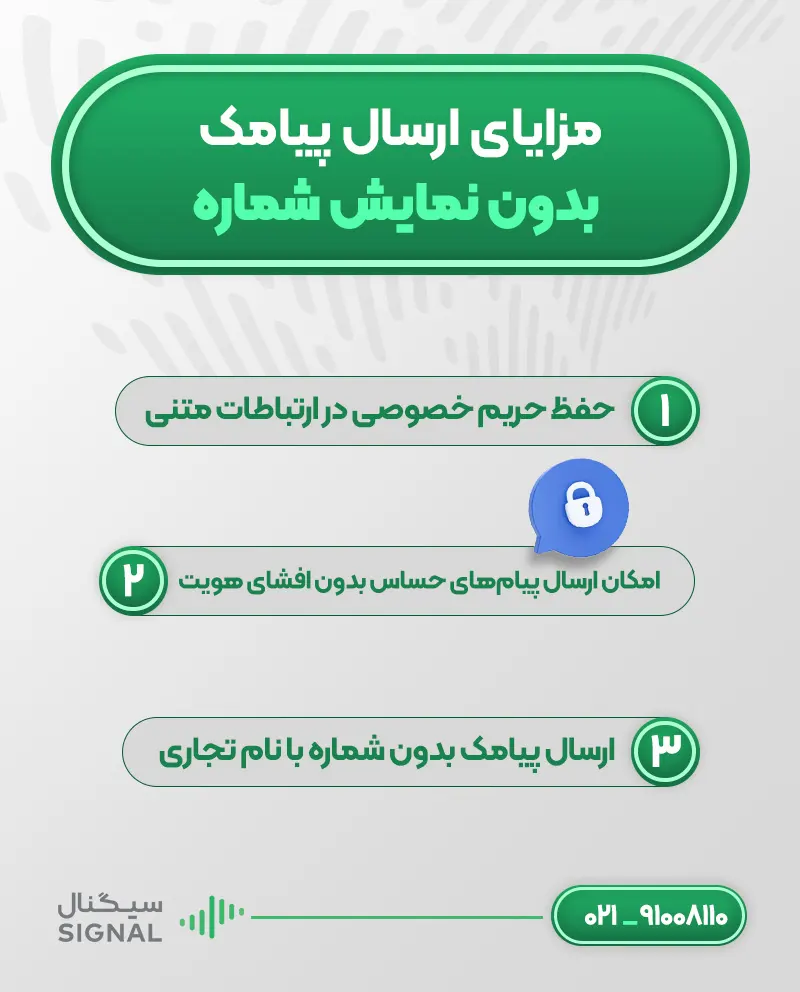 مزایای ارسال پیامک بدون نمایش شماره
