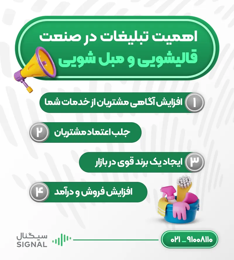 اهمیت تبلیغات در صنعت قالیشویی و مبل شویی